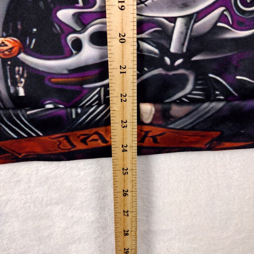 Nightmare Before Christmas Jack & Sally All Over Print Hoodie XL Purple Black - Picture 3 of 6